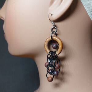 🧡5/$25🧡 Wood Bead Boho Dangle Earrings